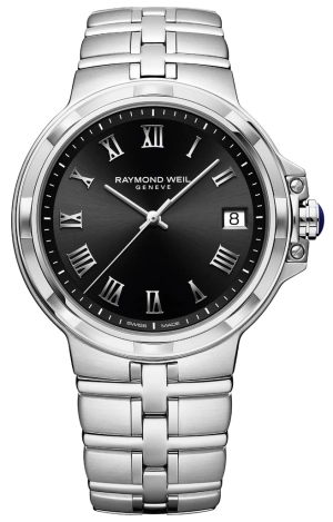 Raymond Weil Parsifal Stainless Steel Black Dial Date Quartz Mens Watch 5580-ST-00208