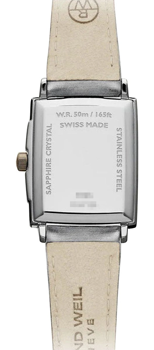 Raymond Weil Toccata Two-Tone Stainless Steel Mother-Of-Pearl Dial Gray Satin Strap Diamonds Date Quartz Womens Watch 5925-SC5-00995