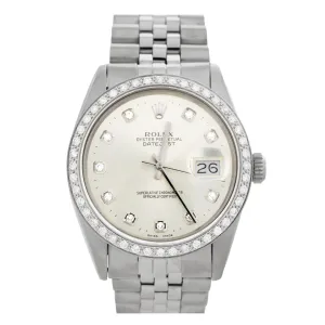 Rolex Datejust 36 Stainless Steel Silver Dial Diamond Jubilee 36mm 16014