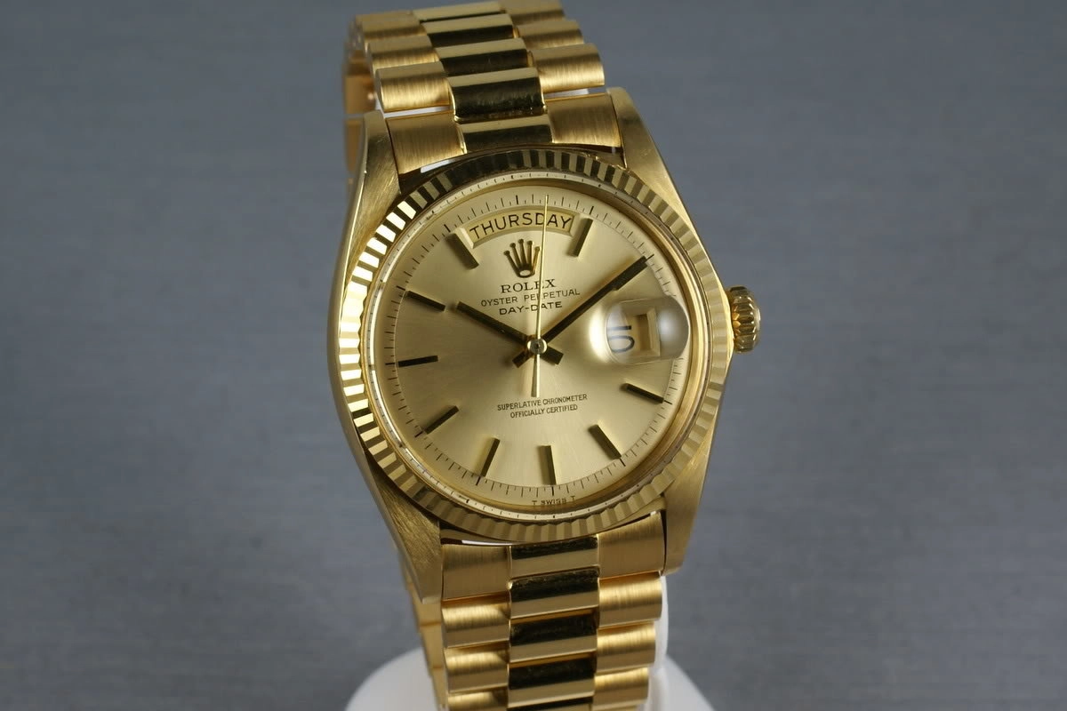 Rolex Vintage YG President 1803 Non Luminous Dial on Sharp Bracelet