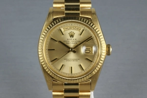 Rolex Vintage YG President 1803 Non Luminous Dial on Sharp Bracelet
