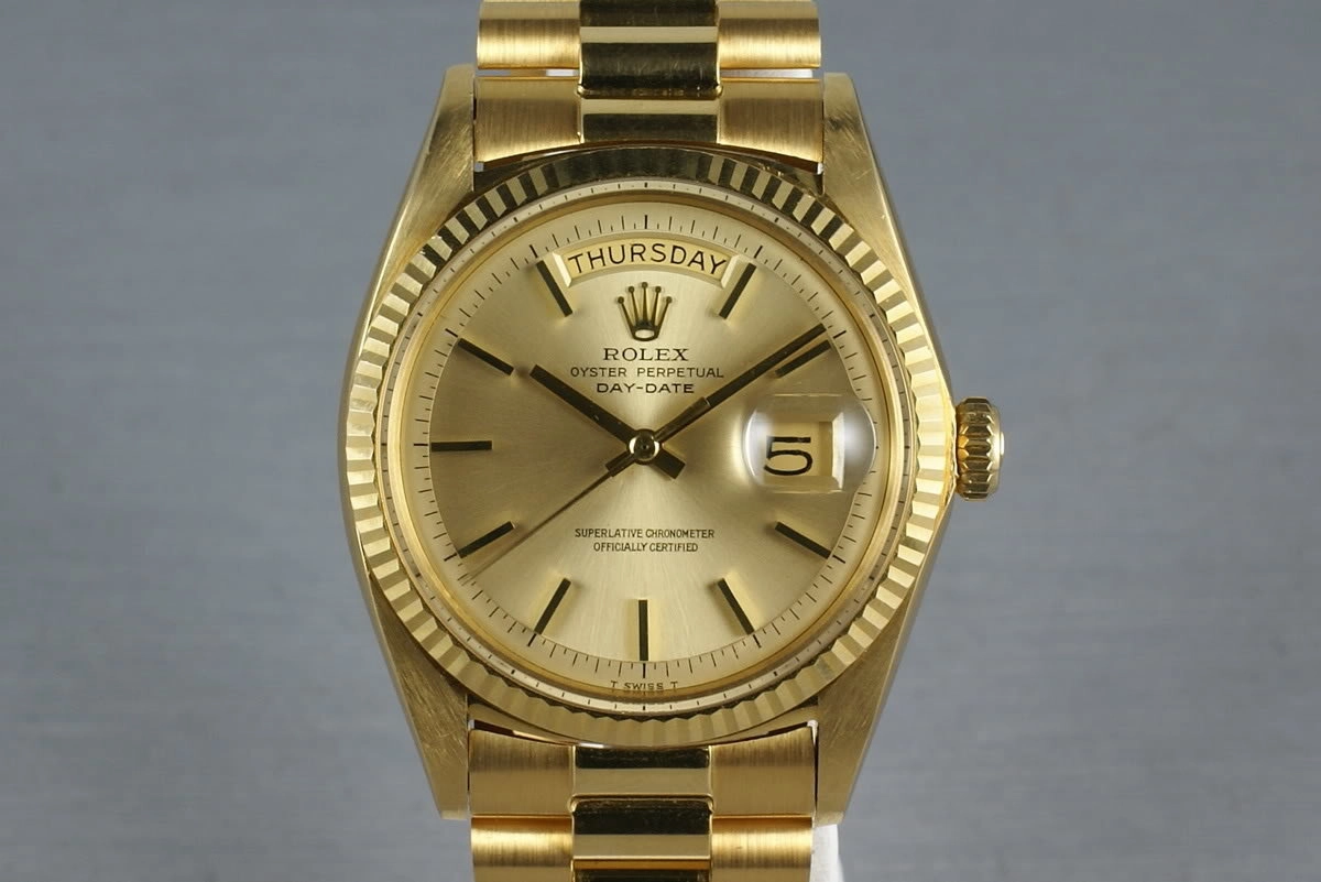 Rolex Vintage YG President 1803 Non Luminous Dial on Sharp Bracelet