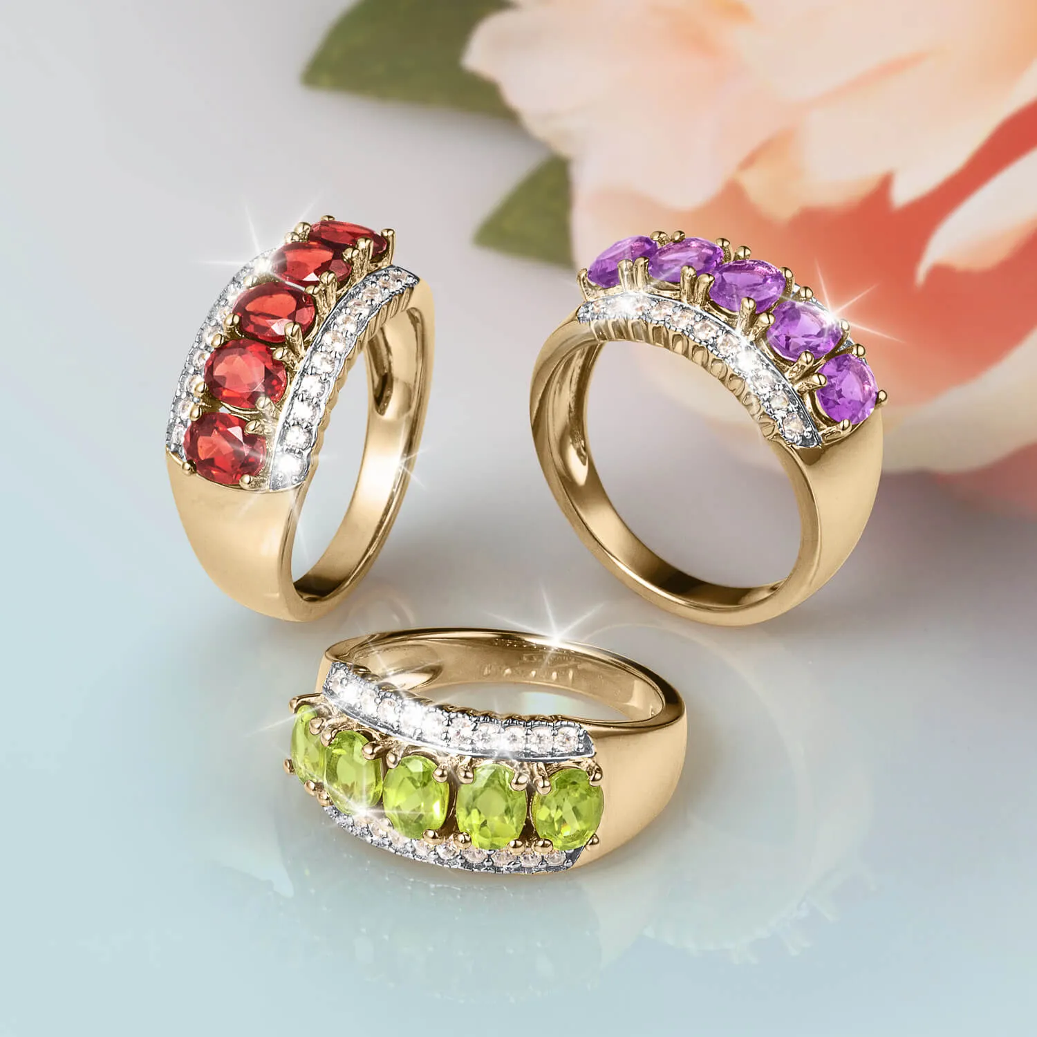 Romantica Rainbow Amethyst Ladies Ring