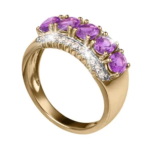Romantica Rainbow Amethyst Ladies Ring