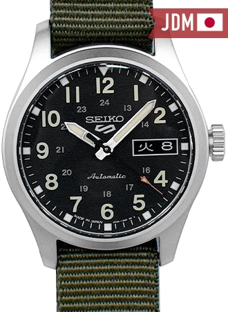 Seiko 5 Sports “Field Sports Style” Automatic 36 Black - Military Nylon Strap Ref. SBSA201