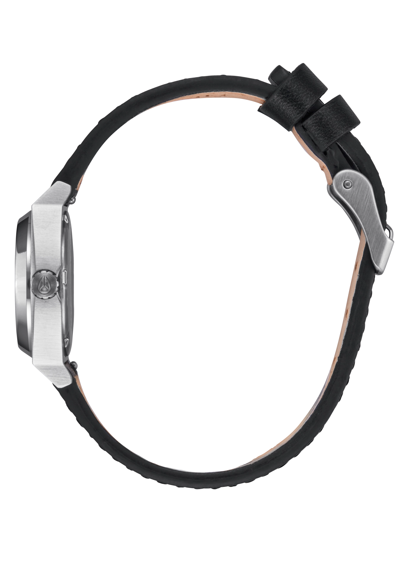 Small Time Teller Leather - Silver / Black