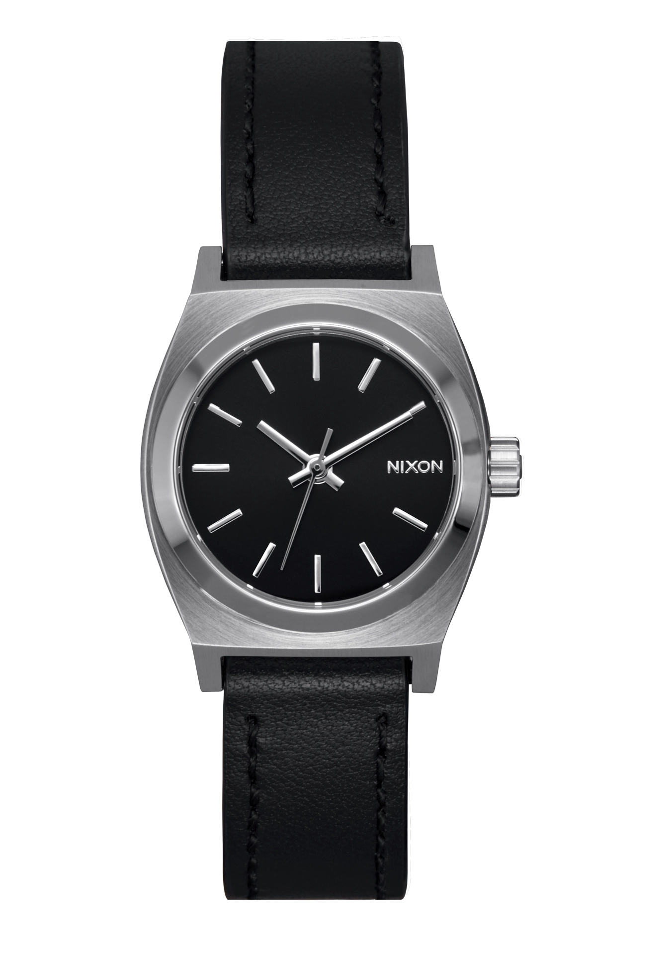 Small Time Teller Leather - Silver / Black