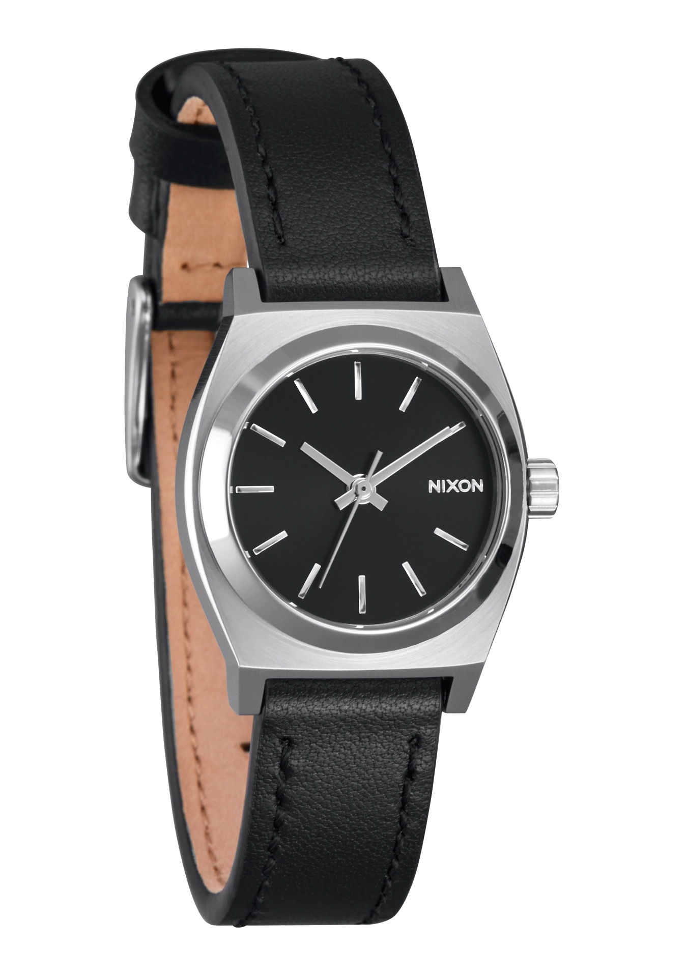 Small Time Teller Leather - Silver / Black
