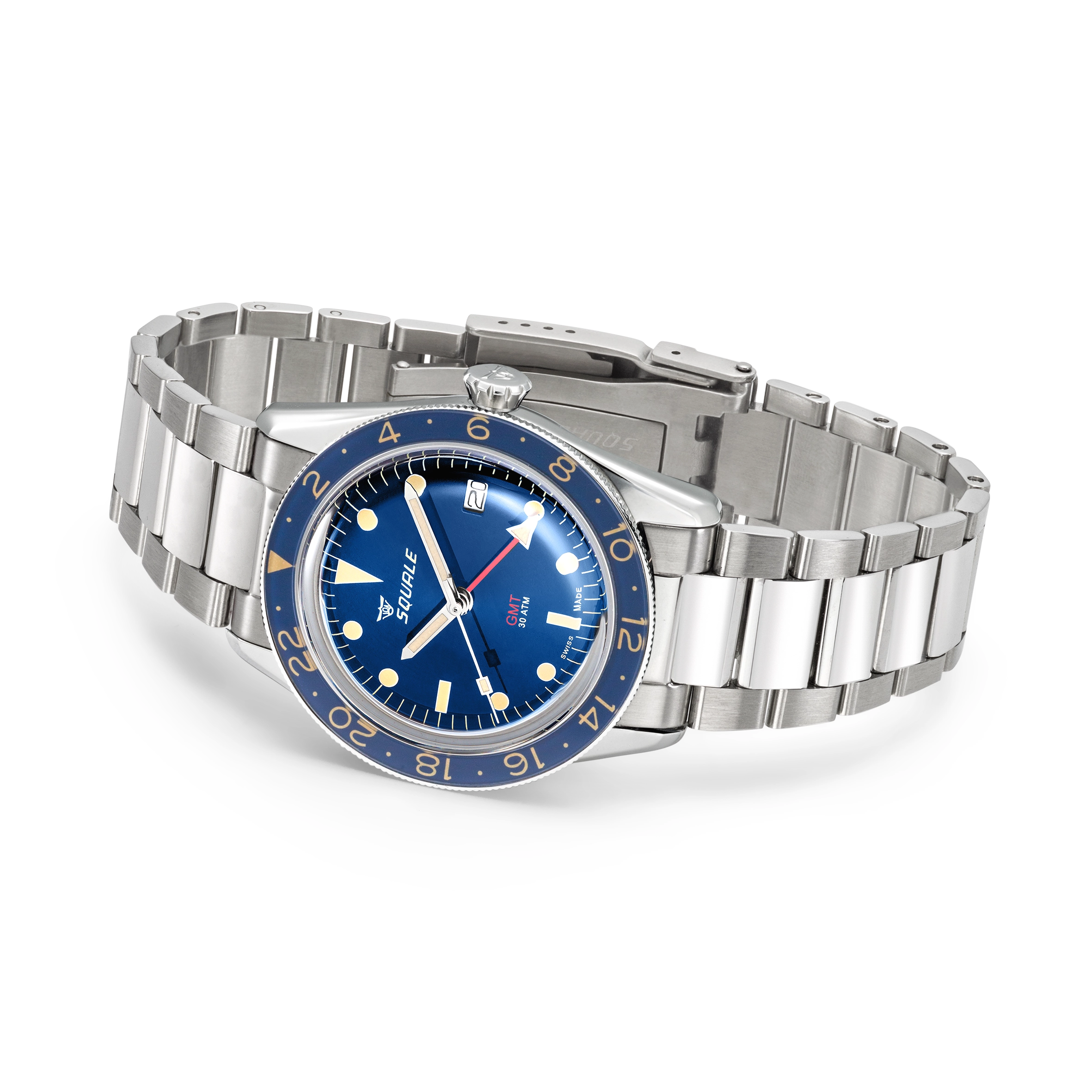 Squale Sub-39 GMT Vintage Blue SUB-39GMTB.BR22