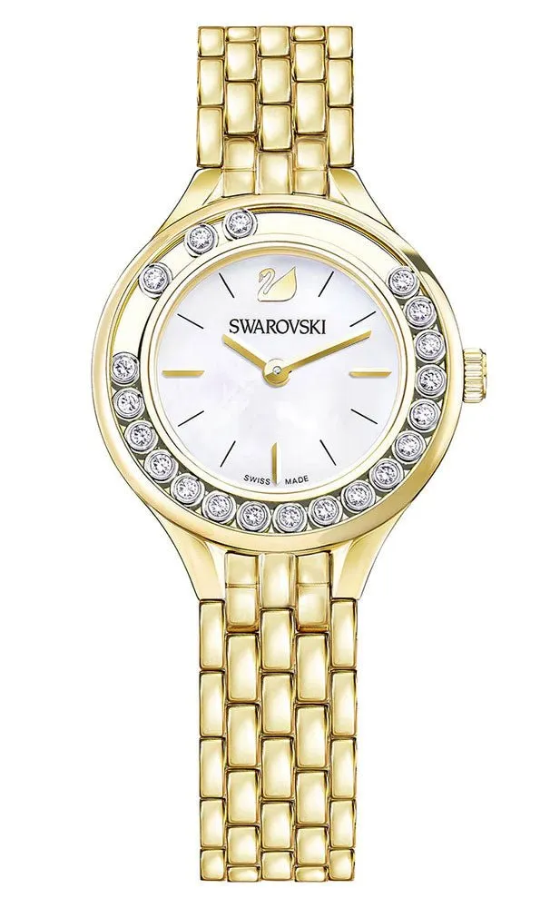 Swarovski Lovely Crystals Mini Gold Tone Stainless Steel Quartz Mother-of-Pearl Dial Women's Watch 5242895