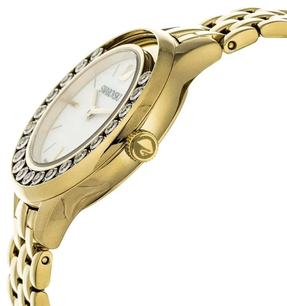 Swarovski Lovely Crystals Mini Gold Tone Stainless Steel Quartz Mother-of-Pearl Dial Women's Watch 5242895