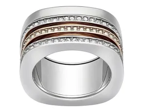 Swarovski Vio Rhodium & Rose Gold Plated Crystals Womens Ring Size 9 / 60 - 5184233