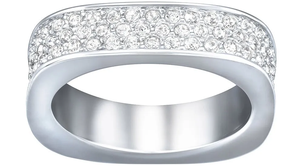 Swarovski Vio Rhodium Plated Crystals Womens Ring Size 7 / 55 - 5017113