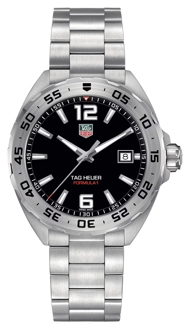 TAG Heuer Formula 1 Stainless Steel Black Dial Date Divers Quartz Mens Watch WAZ1112.BA0875