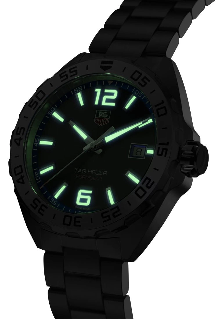 TAG Heuer Formula 1 Stainless Steel Black Dial Date Divers Quartz Mens Watch WAZ1112.BA0875