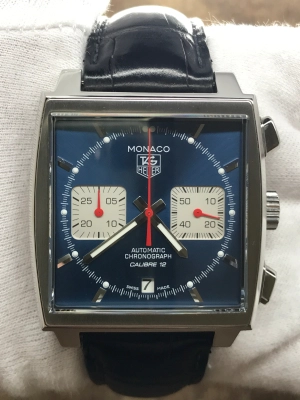 TAG Heuer Monaco Caliber 12 CAW2111 Blue Dial Automatic Men's Watch
