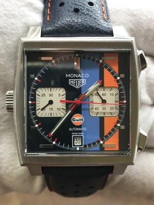 TAG Heuer Monaco Gulf 50th Anniversary Steve McQueen Special Edition CAW211R.FC6401 Blue Dial Automatic Men's Watch