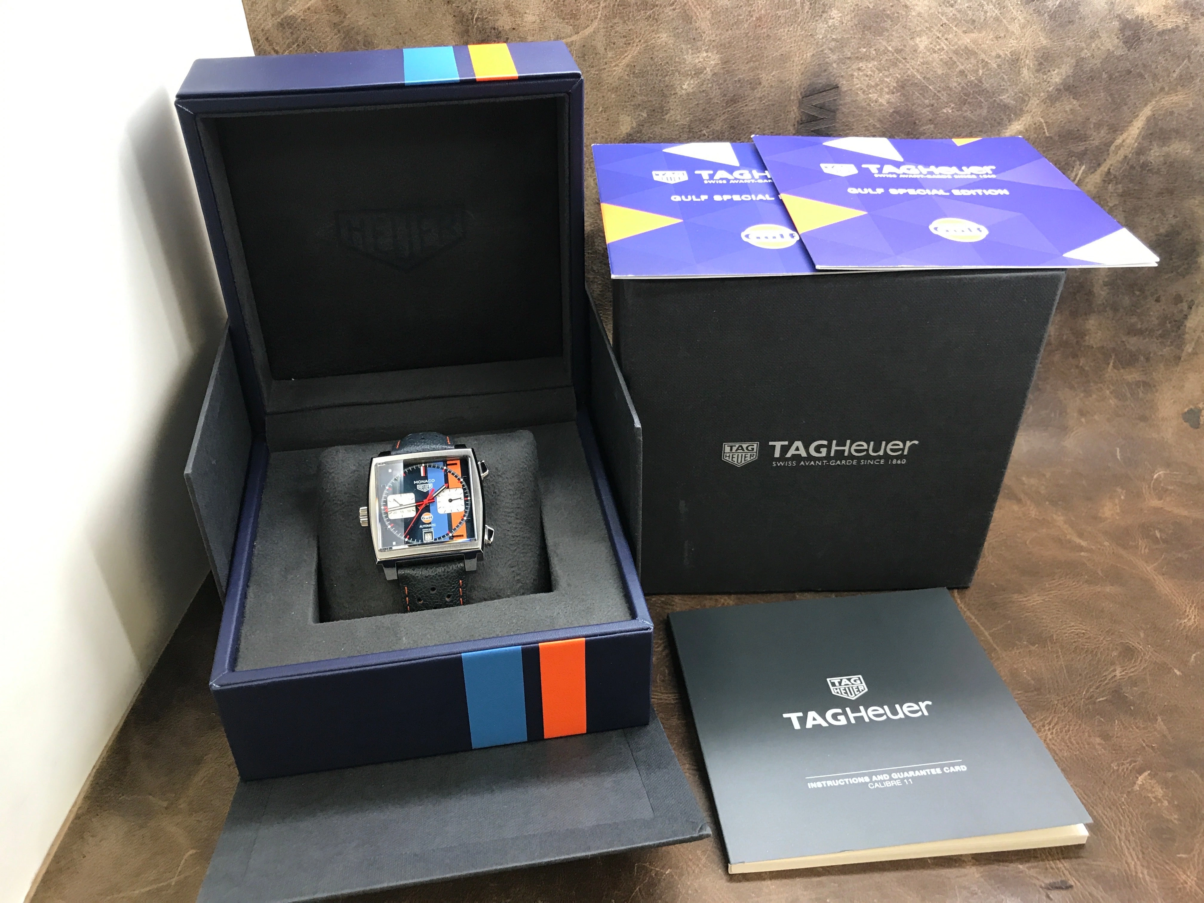 TAG Heuer Monaco Gulf 50th Anniversary Steve McQueen Special Edition CAW211R.FC6401 Blue Dial Automatic Men's Watch