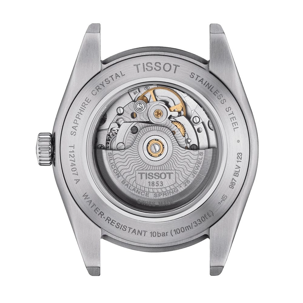 Tissot Gentleman Powermatic 80 Silicium 40mm Ice Blue Dial Automatic Gents Watch T1274071135100