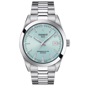 Tissot Gentleman Powermatic 80 Silicium 40mm Ice Blue Dial Automatic Gents Watch T1274071135100