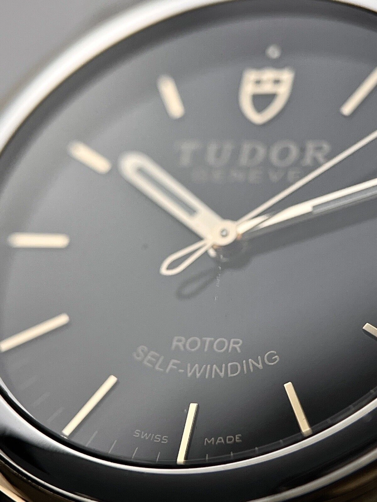 Tudor Glamour Date Ref. 55003 Black Dial 18K & Steel 36mm - Box/Papers