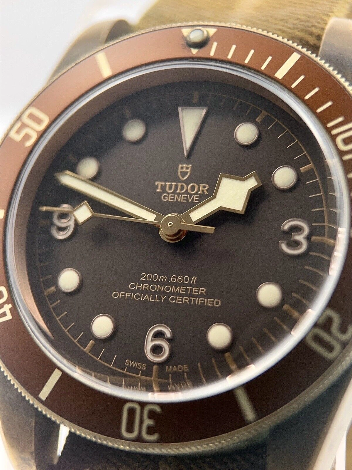 TUDOR Heritage Black Bay 79250B Bronze Brown Dial Automatic Men's Watch B&P