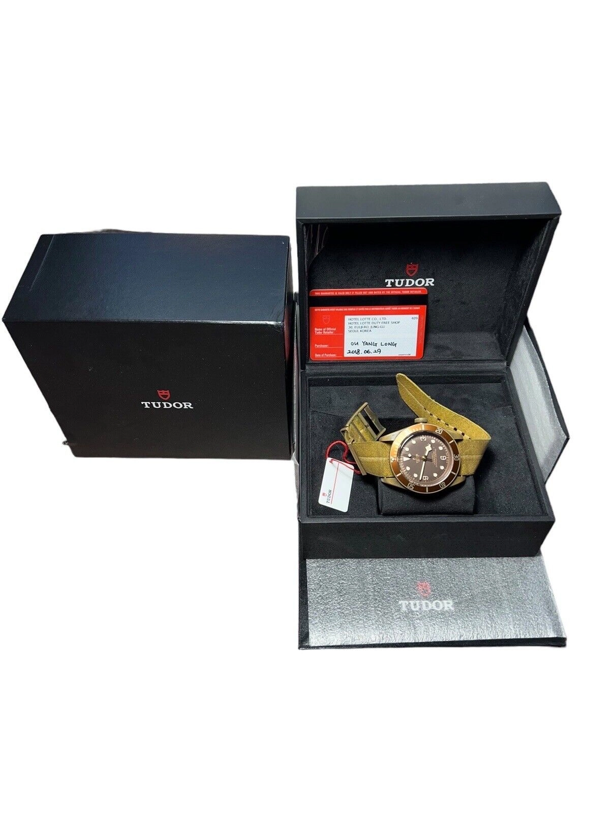 TUDOR Heritage Black Bay 79250B Bronze Brown Dial Automatic Men's Watch B&P