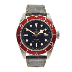 TUDOR Heritage Black Bay Smiley Dial Ref-79220R Red Automatic Men's Watch B&P