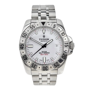 Tudor Hydronaut 20020 Silver Dial 41mm Automatic Men's Watch Box And Papers