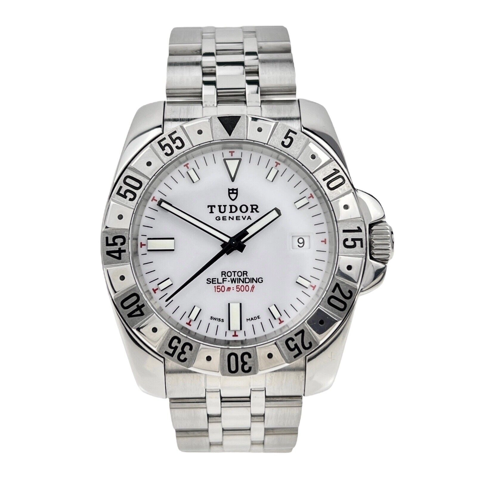 Tudor Hydronaut 20020 Silver Dial 41mm Automatic Men's Watch Box And Papers