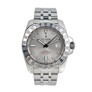 Tudor Hydronaut Automatic Men’s Steel Watch 20010 Silver Dial B&P 2007