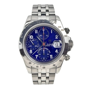 Tudor Prince Date Chronograph Automatic 40mm Blue Dial Men’s Watch Ref 79280P