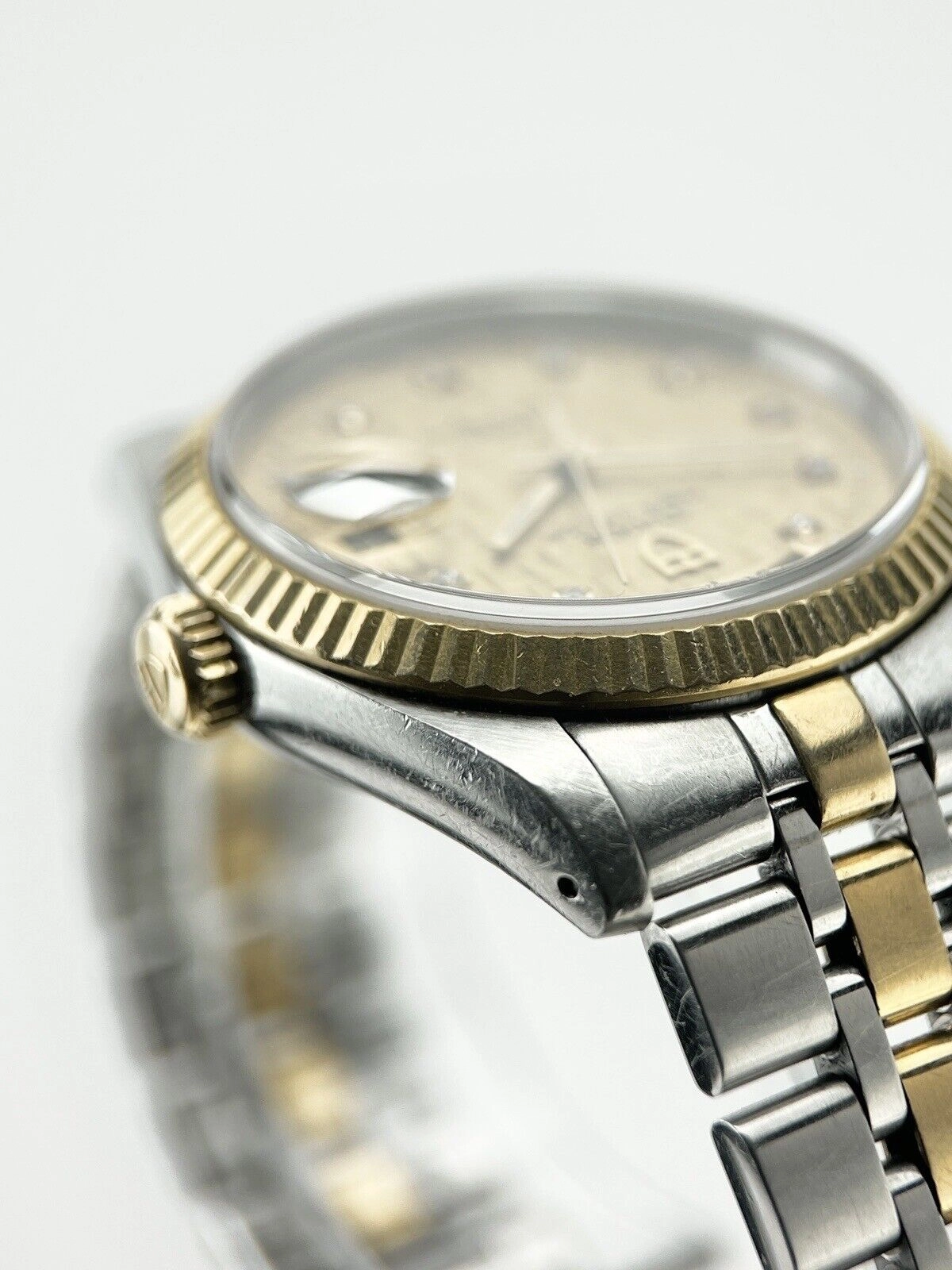 TUDOR Prince Date Day 76213 Gold Diamond Dial Men's Two Tone Automatic Watch