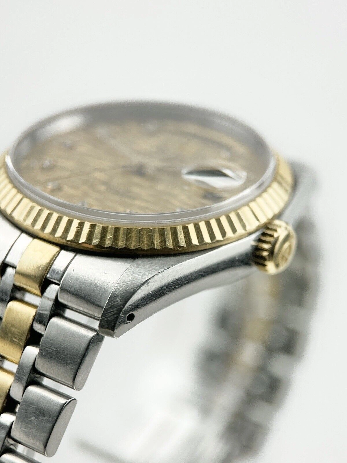 TUDOR Prince Date Day 76213 Gold Diamond Dial Men's Two Tone Automatic Watch