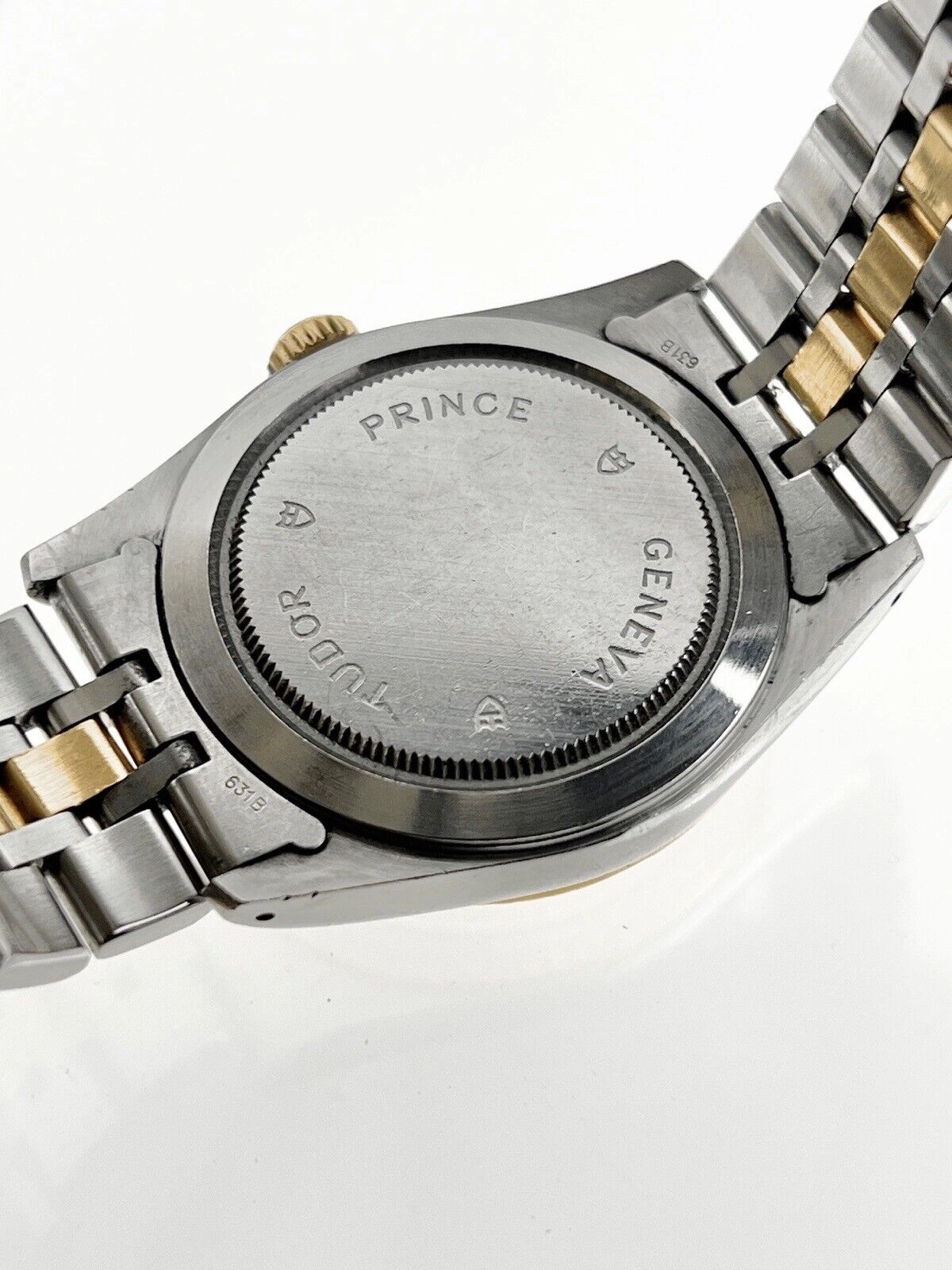 TUDOR Prince Date Day 76213 Gold Diamond Dial Men's Two Tone Automatic Watch