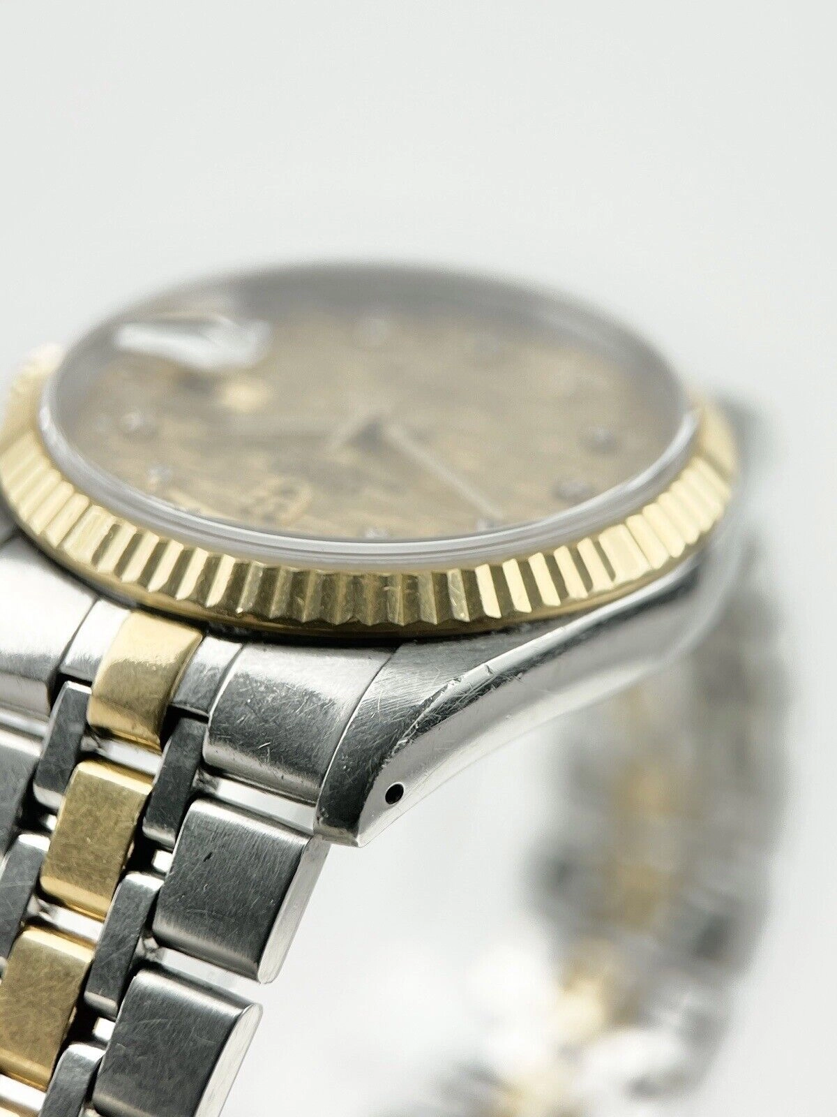 TUDOR Prince Date Day 76213 Gold Diamond Dial Men's Two Tone Automatic Watch
