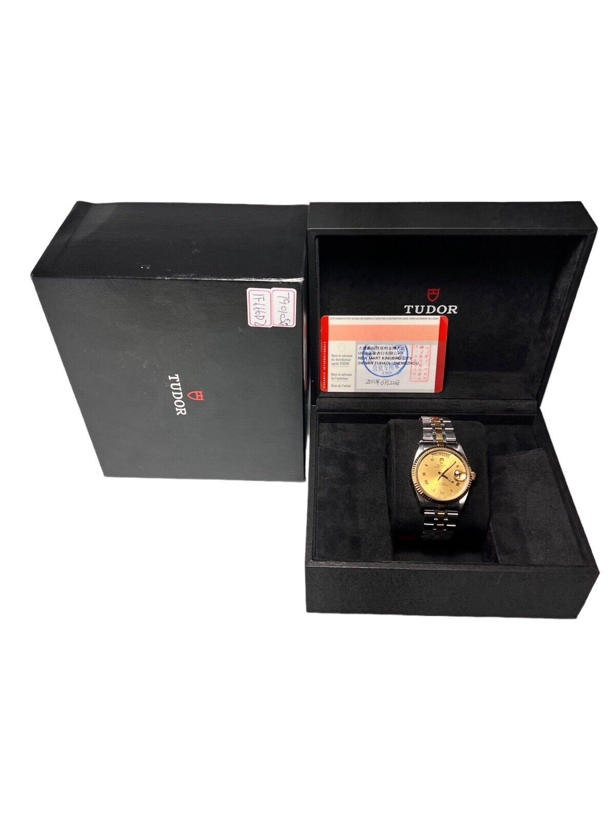 TUDOR Prince Date Day Ref-76213 Champagne Dial Men's Two Tone Automatic B&Ps