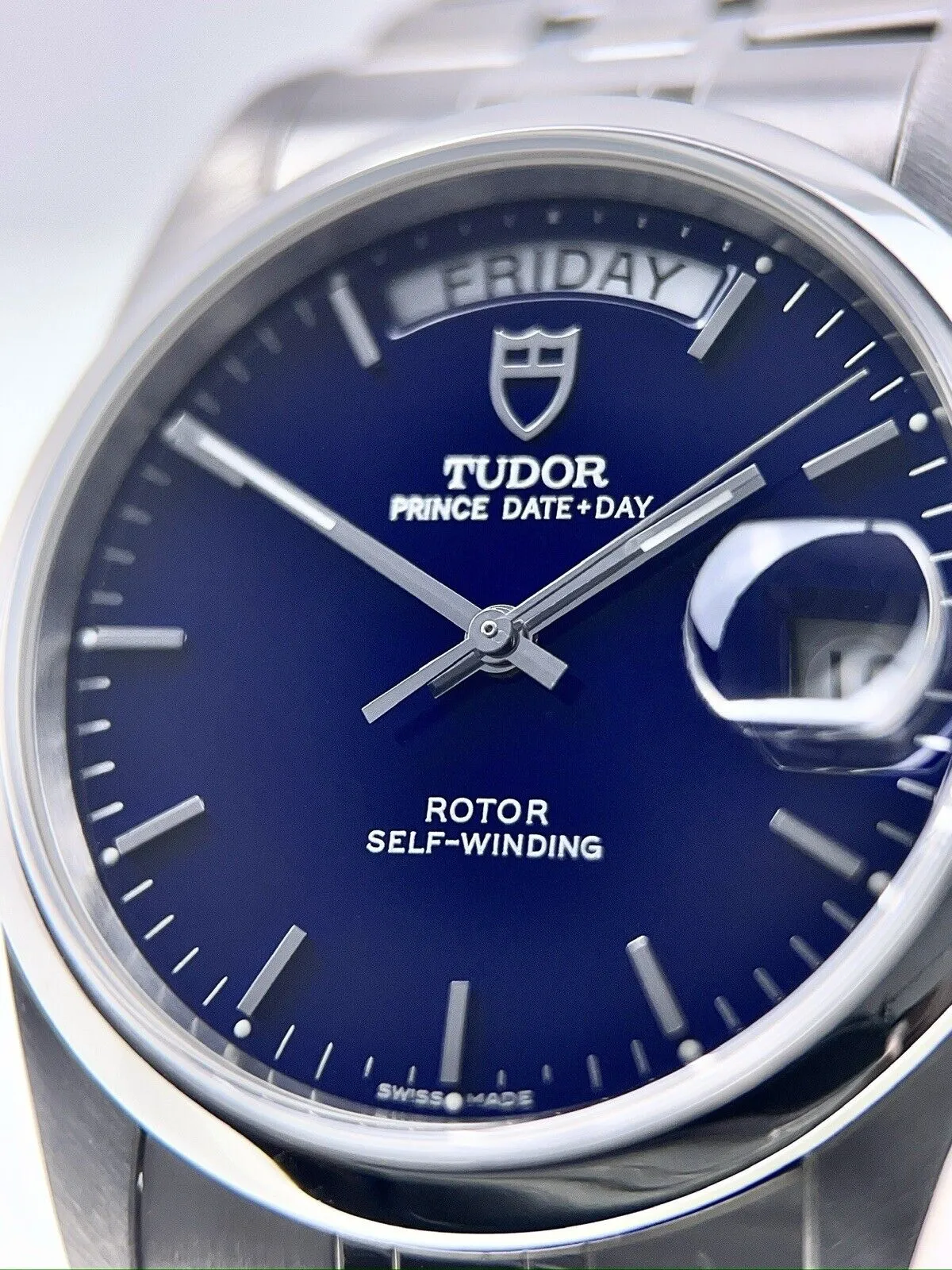 Tudor Prince Date Day Stainless Steel Blue 36mm Automatic Men’s Watch 76200