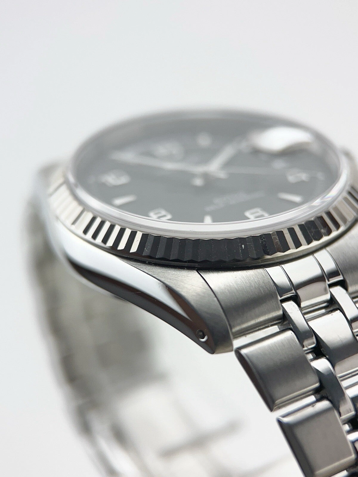 Tudor Prince Date Day Stainless Steel Roman Black 36mm Automatic Men’s Watch