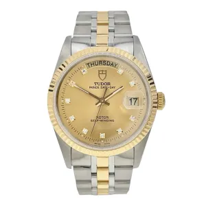 Tudor Prince Date Day Two Tone 36mm Automatic Men’s Watch 76213 - Box/Papers