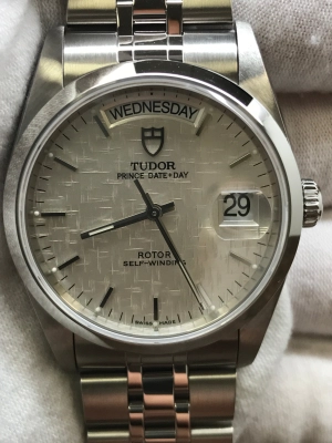 Tudor Prince Day-Date 76200 Offwhite Linen dial Dial Automatic Watch