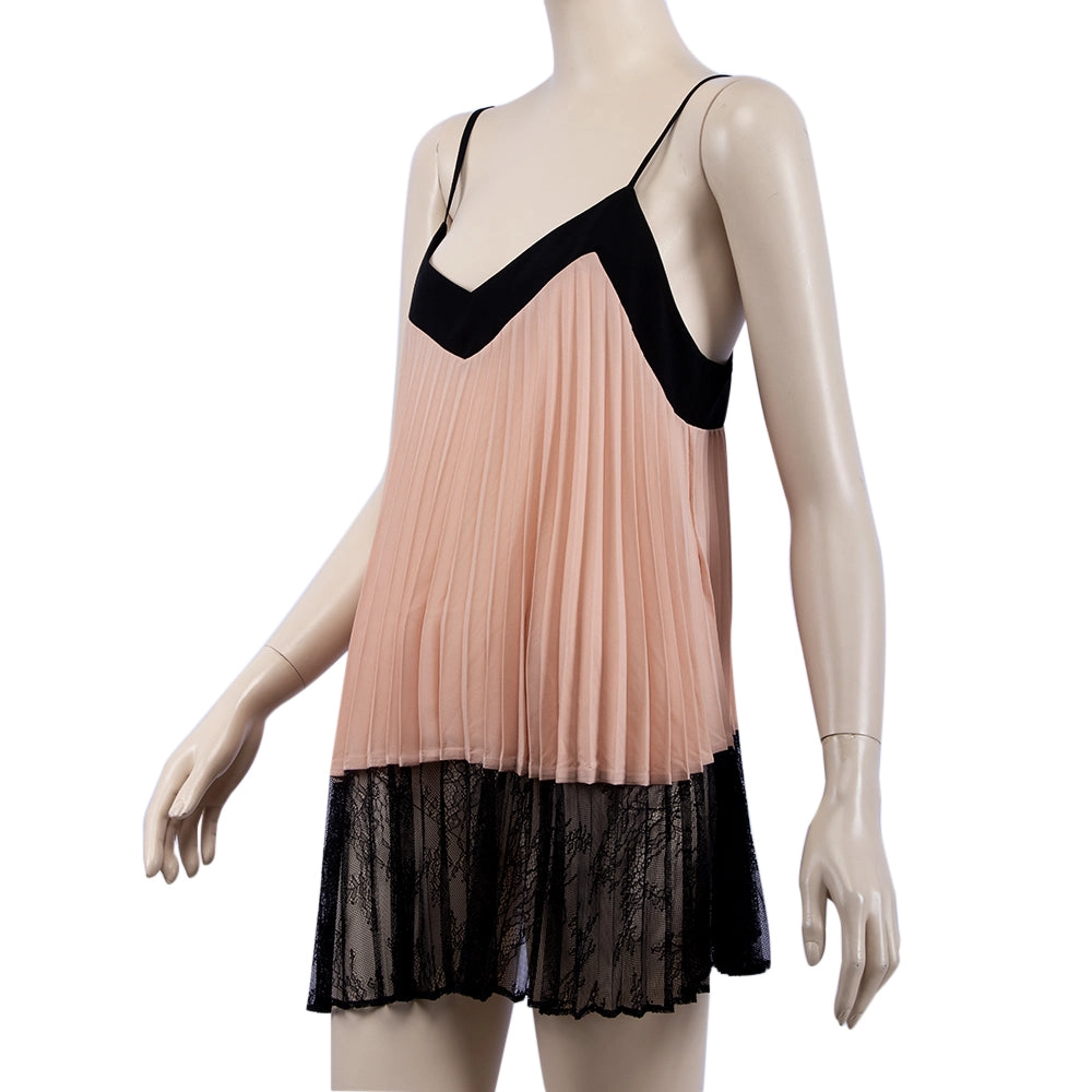 Twinset Pleated Top With Lace