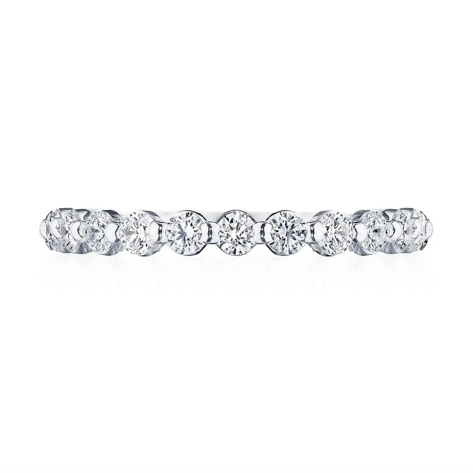 Two Prong Diamond Halfway Band