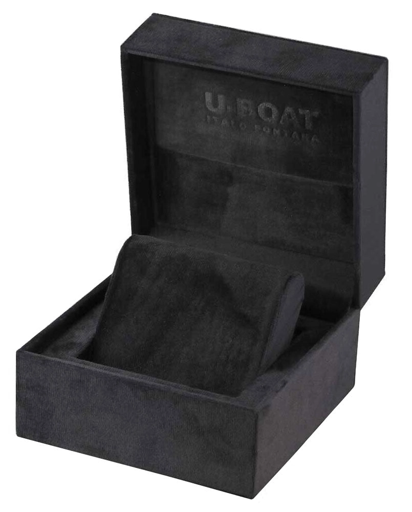 U-Boat Capsoil Doppiotempo Black DLC Steel Black Dial Black Rubber Strap Swiss Electro-mechanical Mens Watch 8840