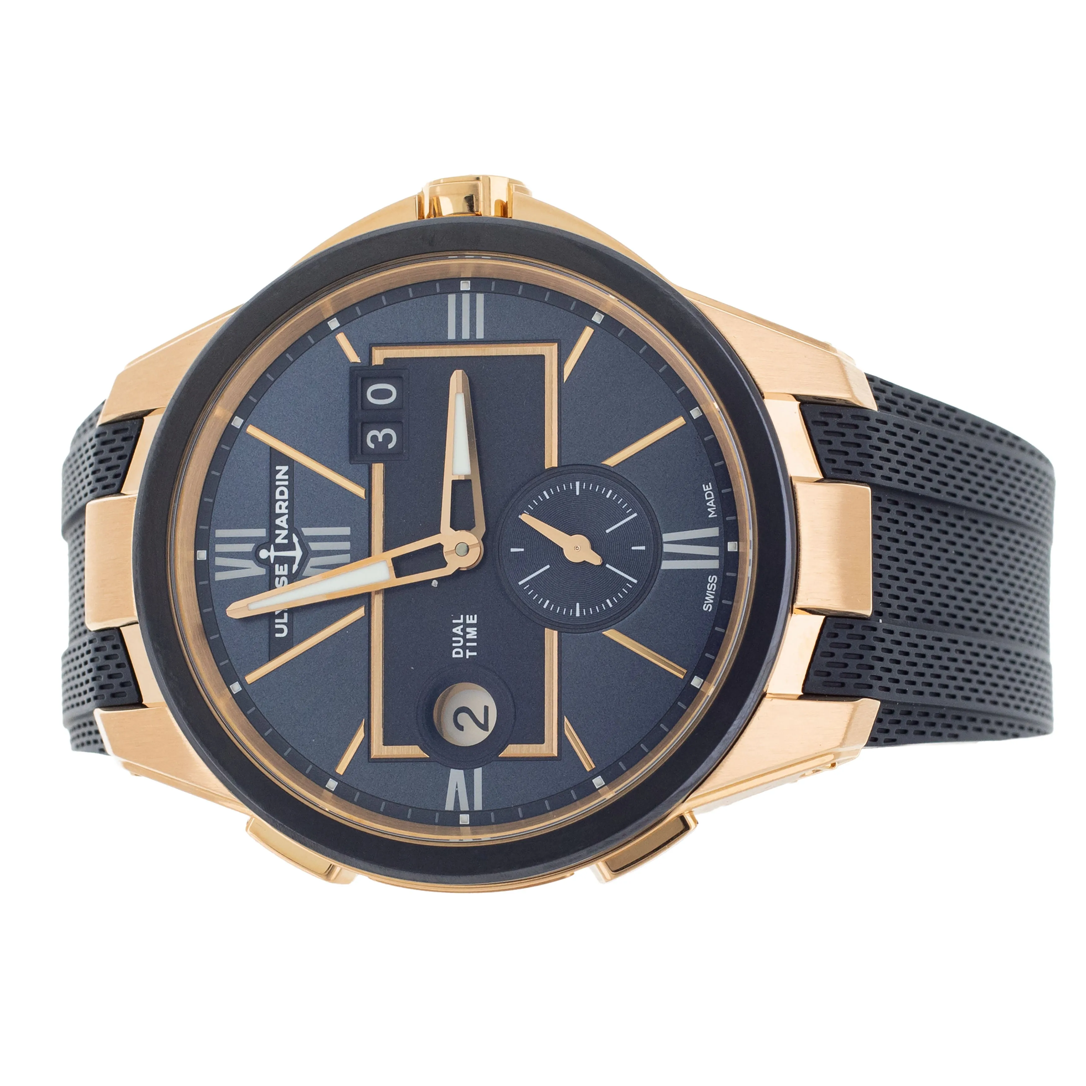 Ulysse Nardin Blast Dual Time Rose Gold Blue Dial 42mm 242-20-3/43