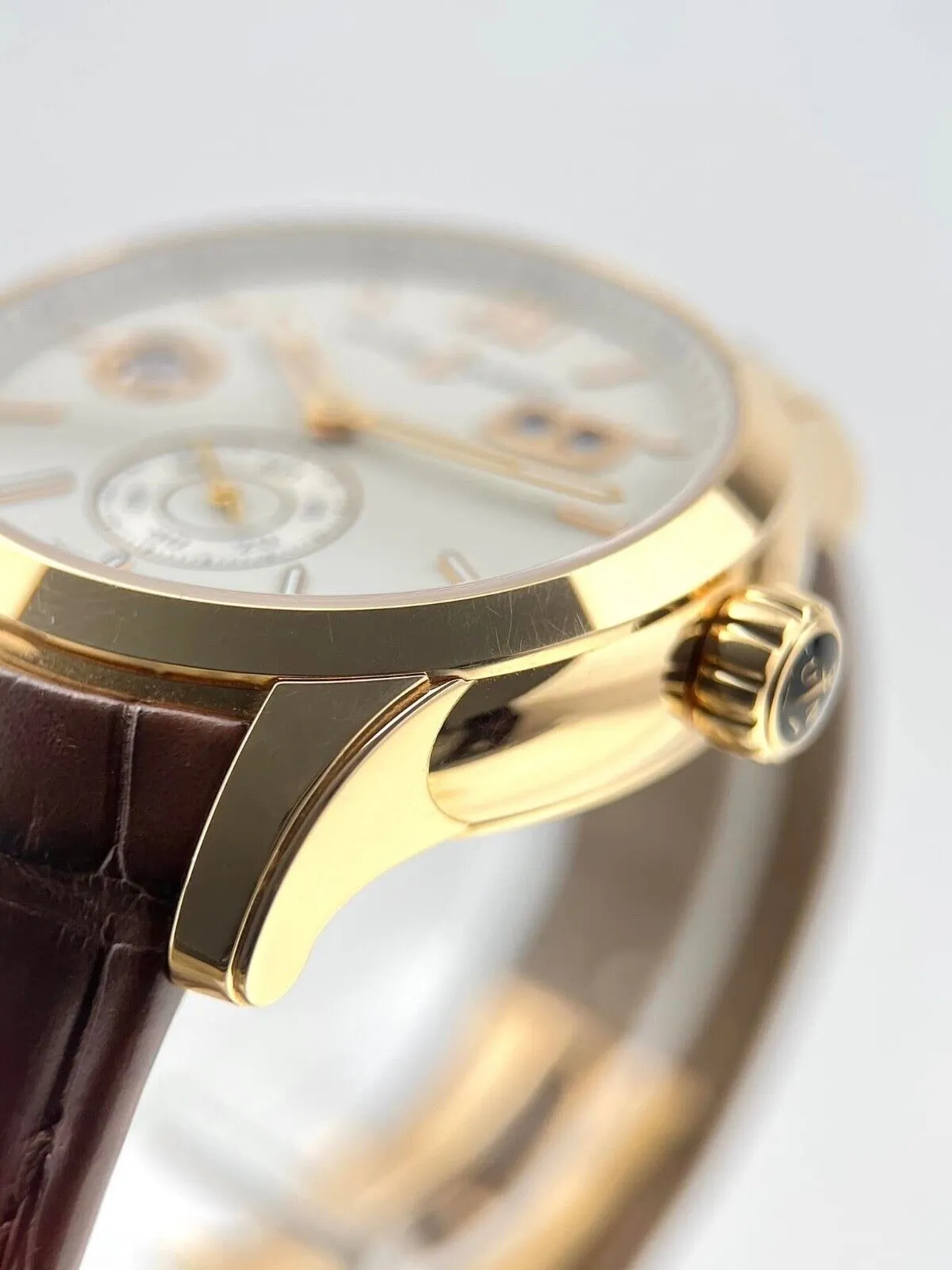 Ulysse Nardin Dual Time Manufacture Auto Rose Gold Mens Strap Watch 3346-126/91