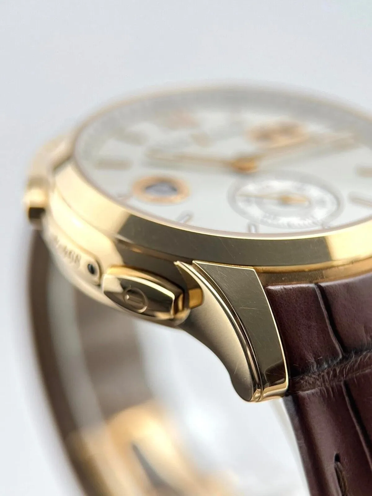 Ulysse Nardin Dual Time Manufacture Auto Rose Gold Mens Strap Watch 3346-126/91
