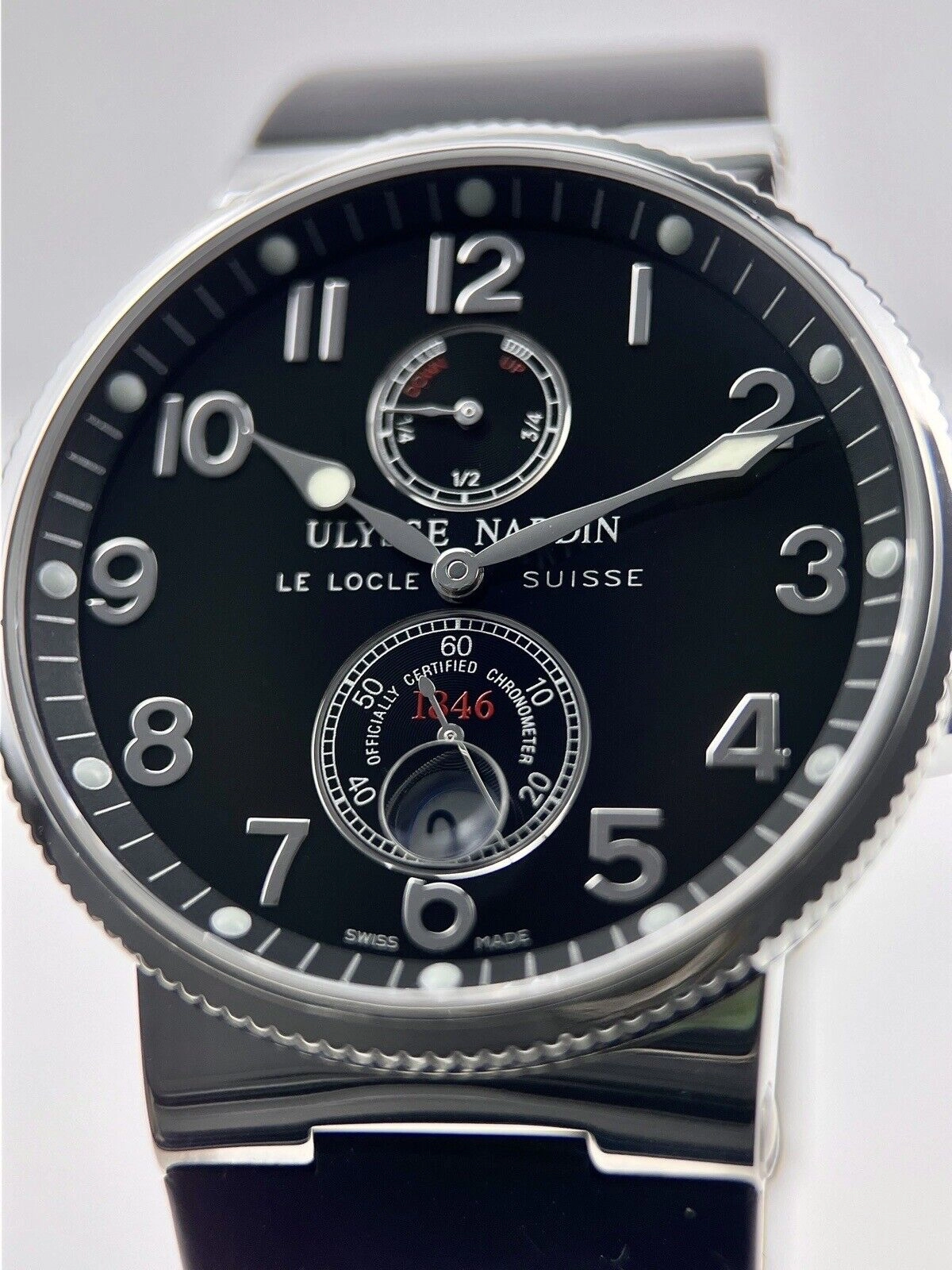 Ulysse Nardin Marine Chronometer Black 41mm 263-66 Automatic Watch Box & Papers