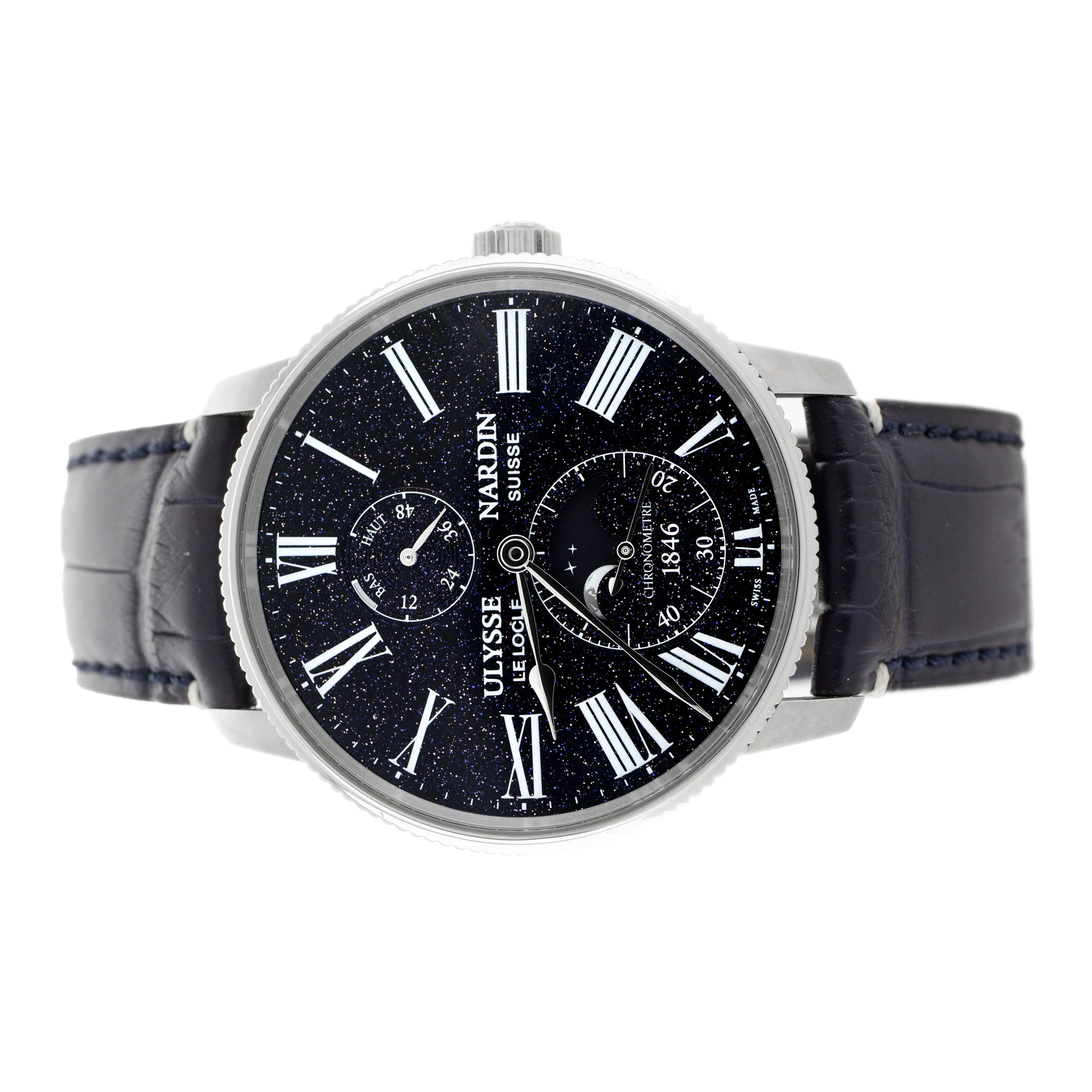 Ulysse Nardin Marine Torpilleur Aventurine Blue Steel 42mm 1193-310LE Full Set