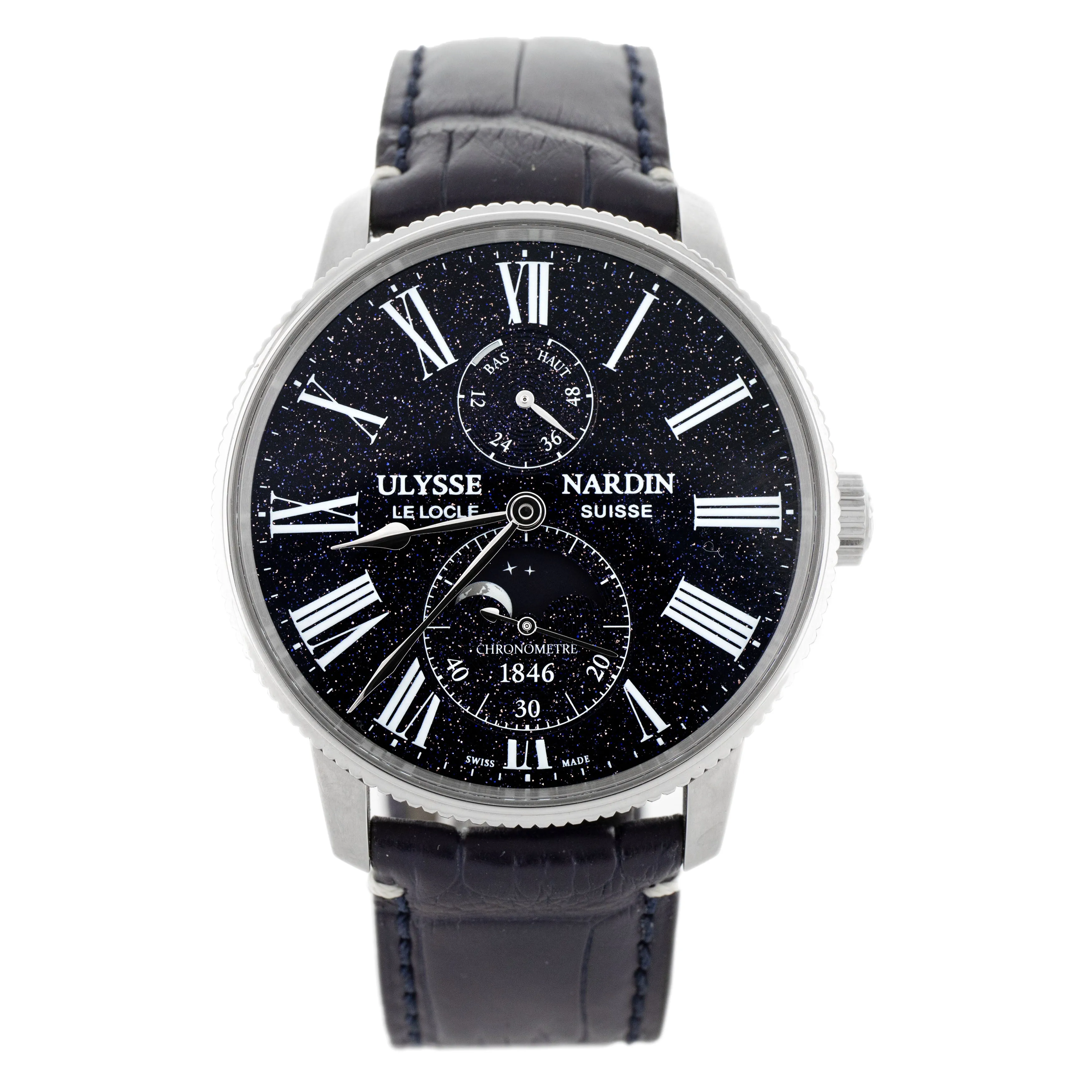 Ulysse Nardin Marine Torpilleur Aventurine Blue Steel 42mm 1193-310LE Full Set